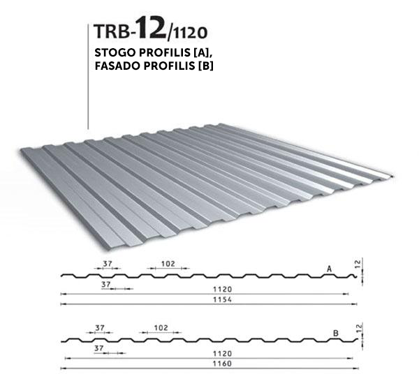 Trapecinis profilis TRB 12/1120 Trapecinis profilis TRB 12/1120